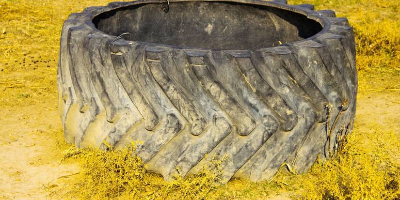 Bassin en pneu de tracteur